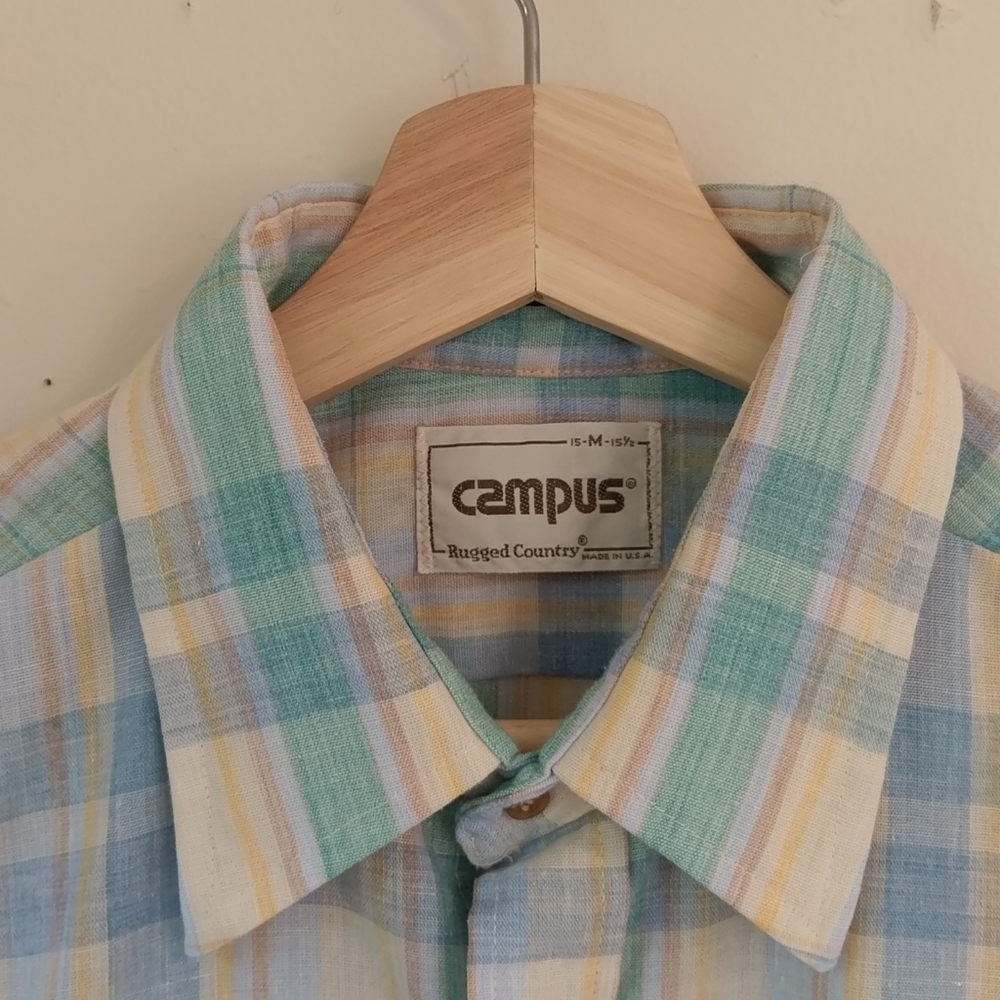 Vintage mens casual button-down shirt